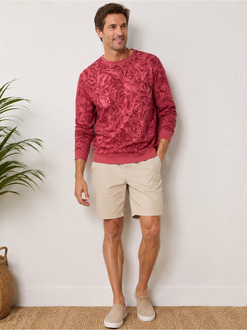 Tommy Bahama Indigo Palms Tropical Crewneck Sweatshirt Men’s M NWT